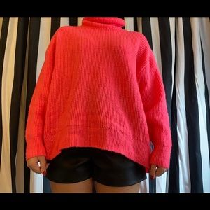 H and M Pink Neon Sweater